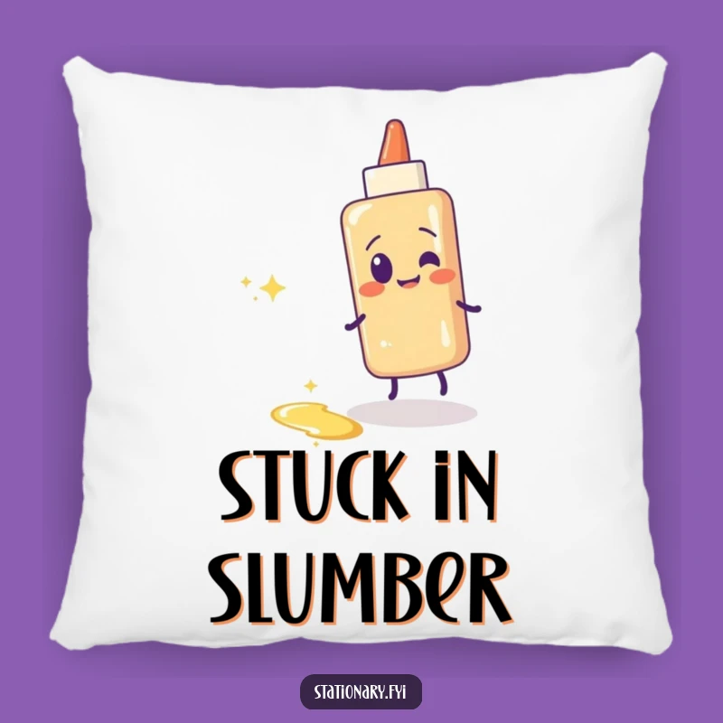 Funny Glue Stick Pillow, Sparkle Trail Comfort, Crafty Accent Gift