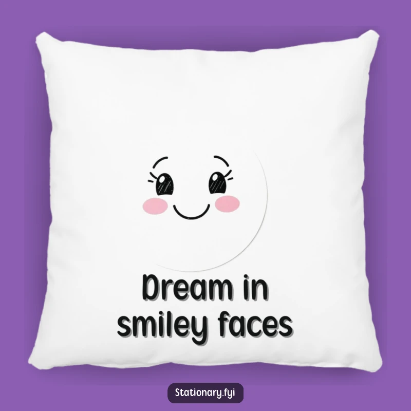 Funny Marker Smiling Face Pillow - Comfy & Cheerful Home Decor