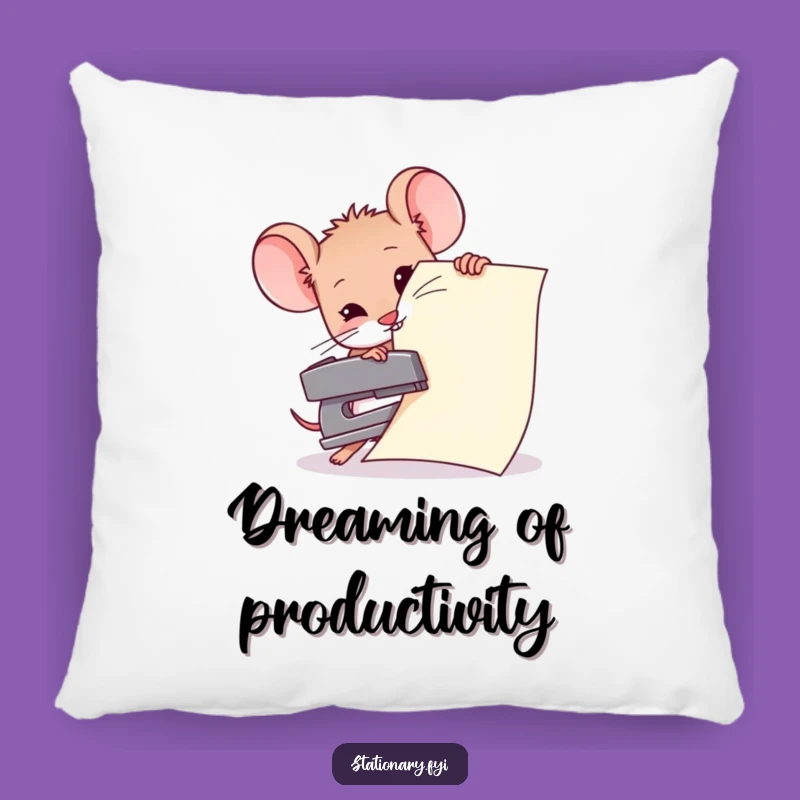 Funny Mouse Stapling Giant Paper Pillow, Cozy Comfort and Hilarious Decor