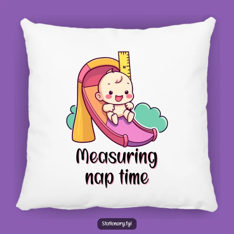 Funny Ruler Pillow: Playful Slide Comfort for a Cheerful Room