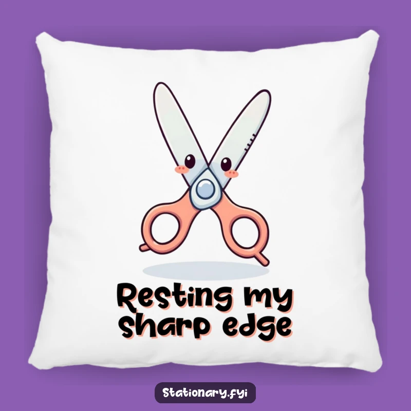 Funny Scissors Dance Pillow: Snuggle Up with Hilarious Stationery Comfort