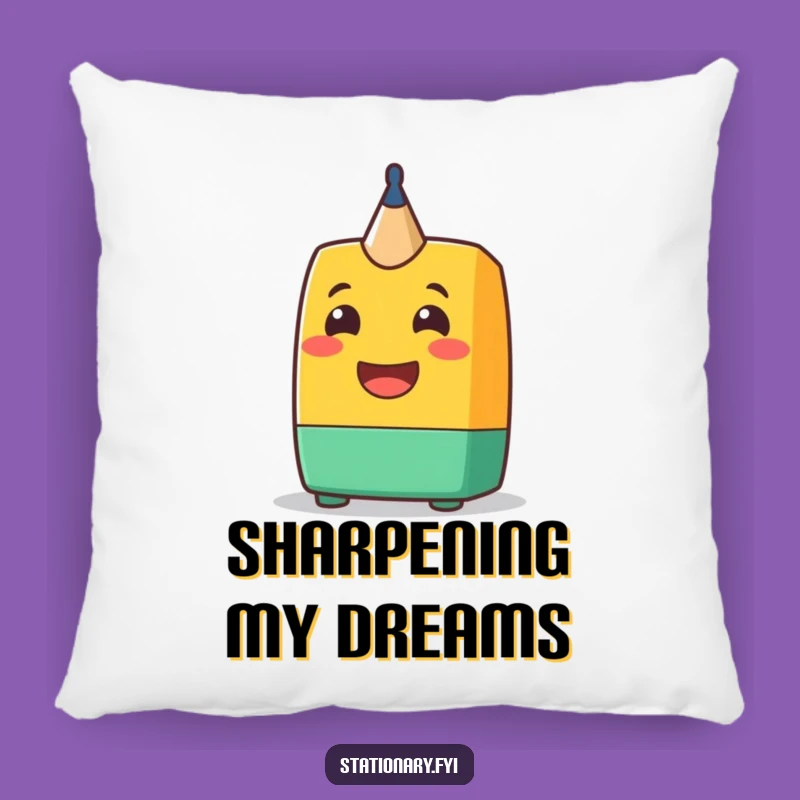 Funny Sharpener Grin Pillow: Snuggle Up with Cheerful Comfort