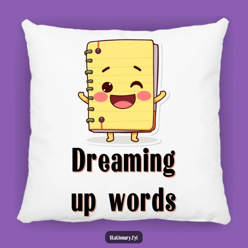 Funny Wobbly Notebook Pillow - Big Smile Comfort & Cheerful Accent