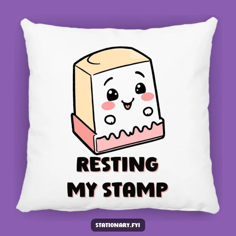 Funny Cheerful Stamp Wobbly Line Pillow, Cozy Comfort and Hilarious Decor