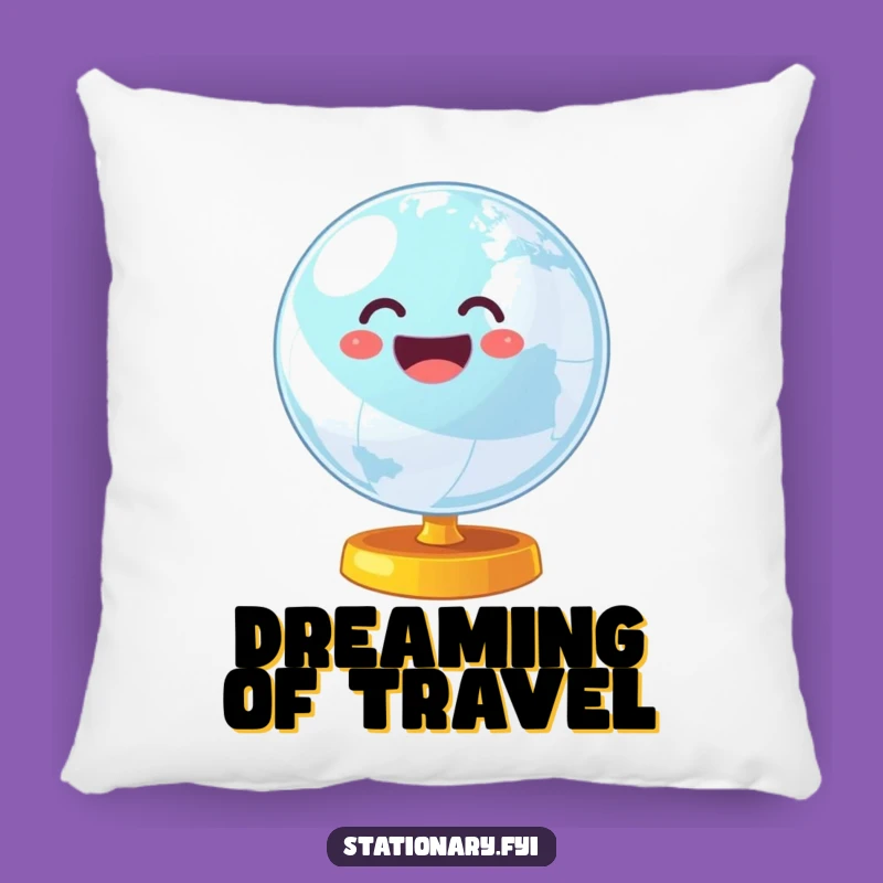 Wobbly Globe Energy Pillow: Cozy Comfort for Global Dreamers.