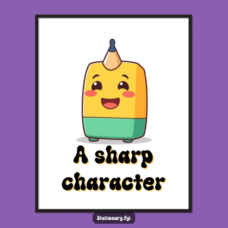 Funny Sharpener Grin Digital Art: Cheerful Printable Decor for Instant Wit