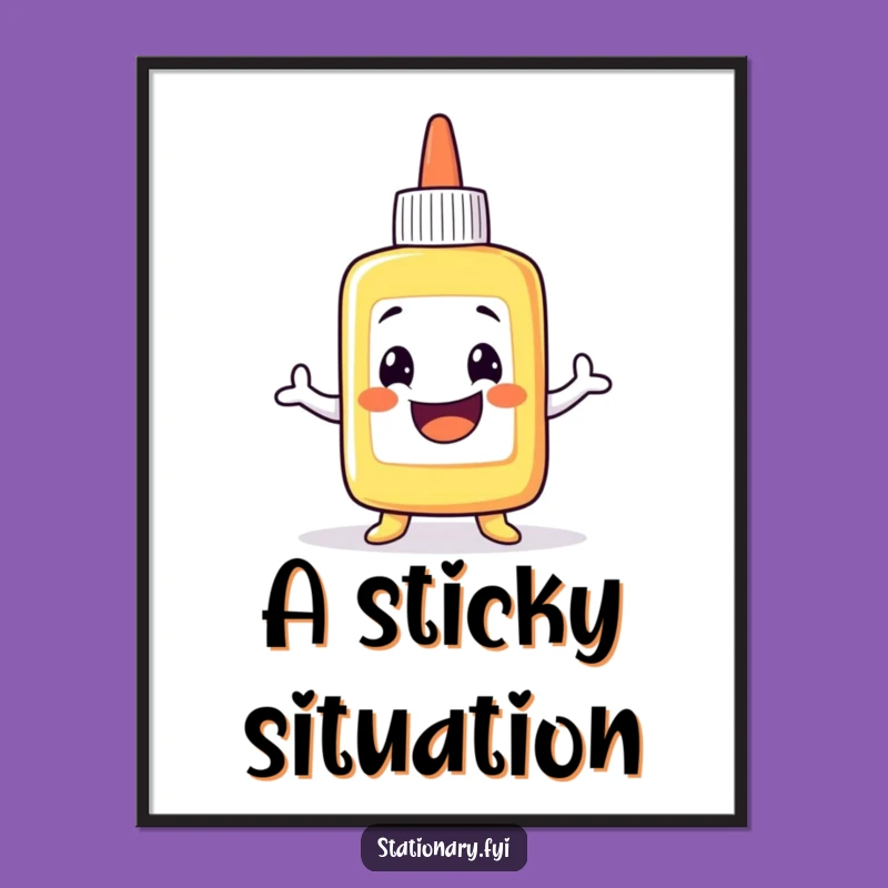 Funny Glue Wobble Digital Art: Sticky Printable Decor for Instant Fun