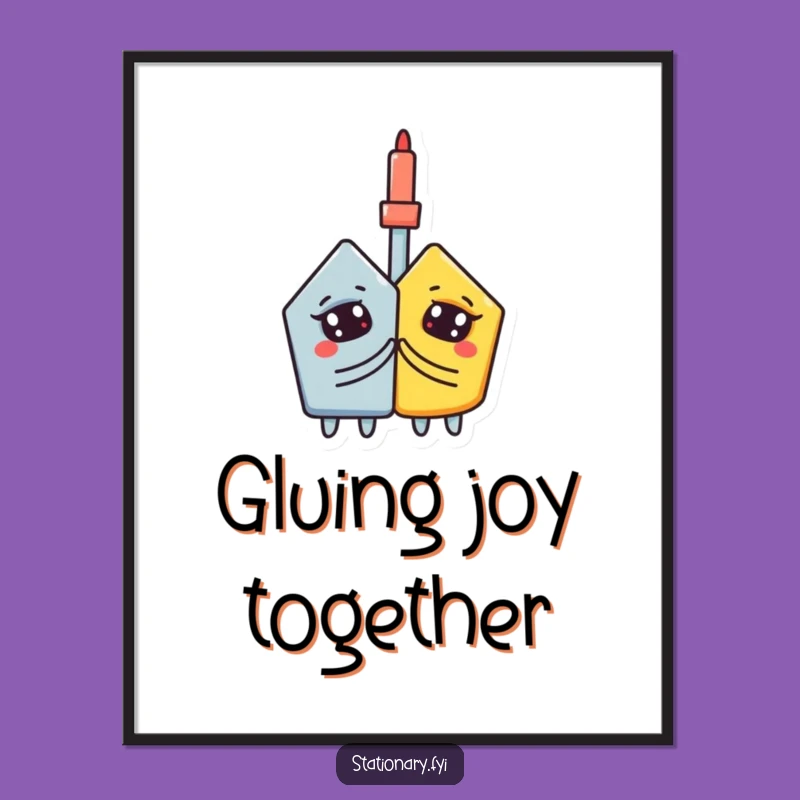 Funny Digital Art: Glue Stick & Shapes for Artistic Unity