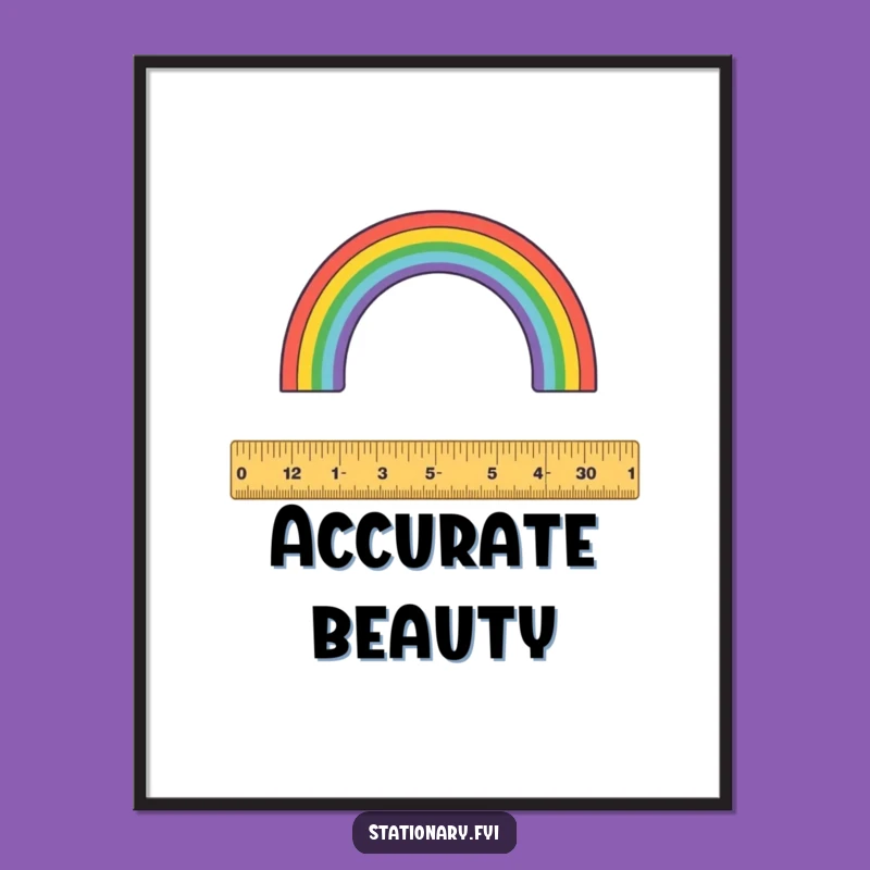 Funny Digital Art: Ruler & Rainbow Arc for Precise Decor
