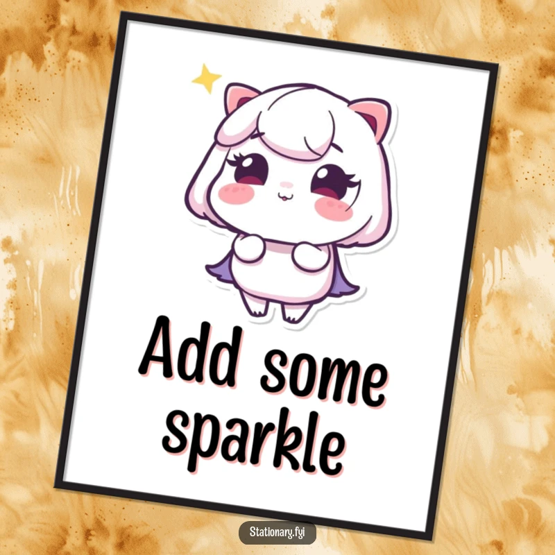 Funny digital art print of a winking highlighter drawing a vibrant, glowing line, artistically luminous.