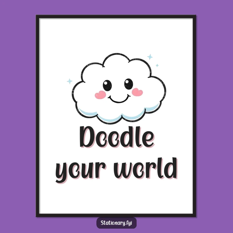Funny Kawaii Marker Digital Art: Instant Cheerful Vibes for Your Walls