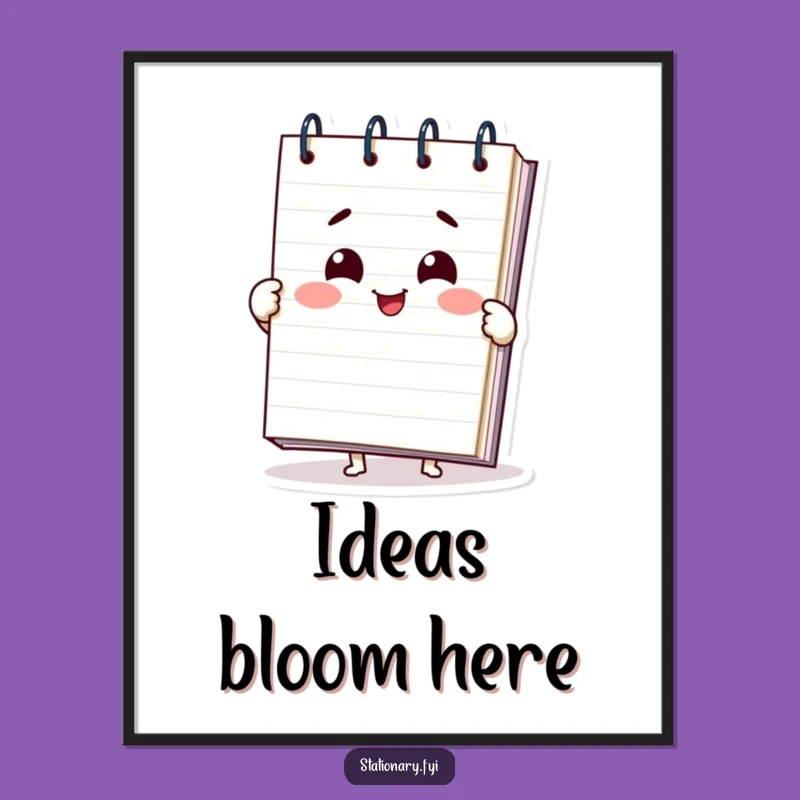 Funny Notepad Digital Print: Bring Cheerful Unfolding Art to Your Walls