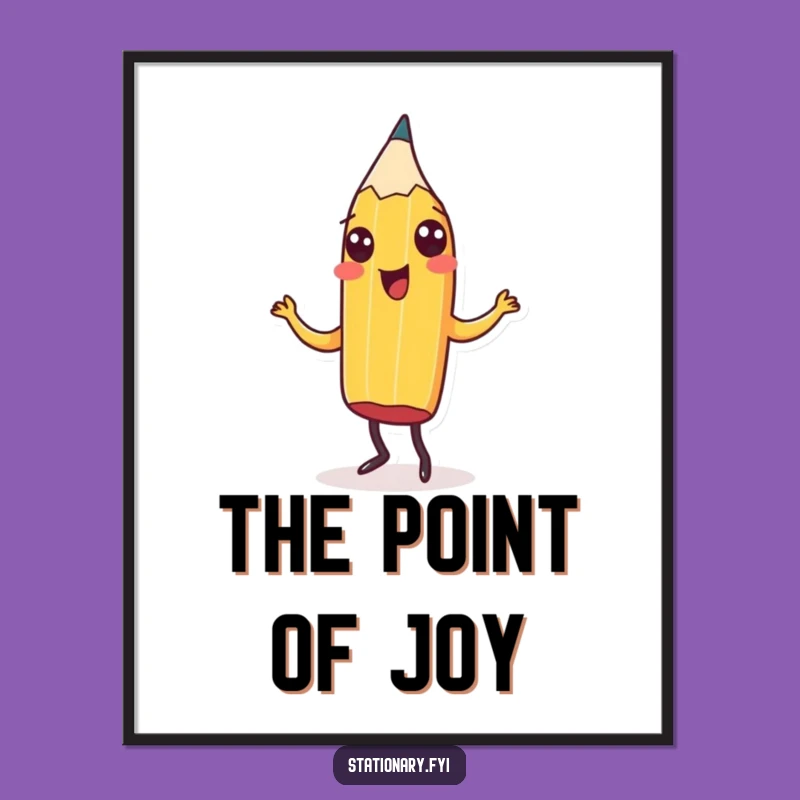 Funny Pencil Jig Digital Art - Instantly Download Cheerful, Hilarious Stationery Wall Art, Perfect Gift!
