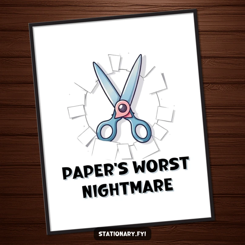 Funny Scissors Digital Art Print, playful and gleeful, perfect for instant wall decor and as a humorous, artistic gift.