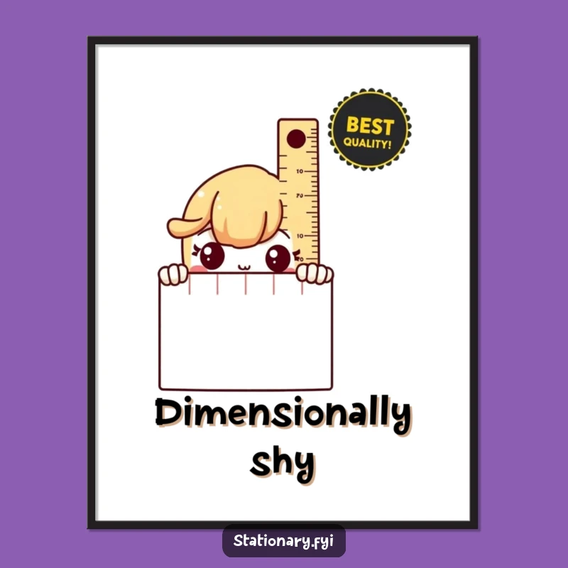 Funny Shy Ruler Digital Art: Instant Introverted Charm for Your Walls!