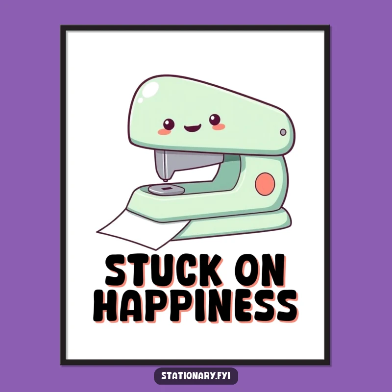 Funny Stapler Digital Art - Instantly Download Energetic Fastening Wall Art, Perfect Gift!