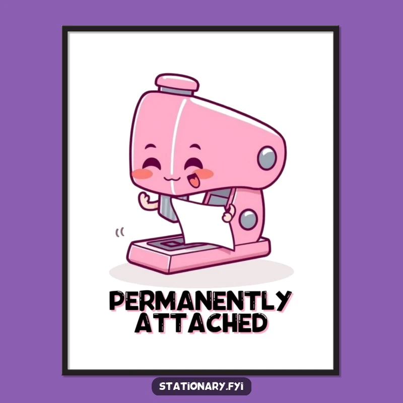 Funny Stapler Digital Art Print: Instant Office Humor Gift for Any Wall