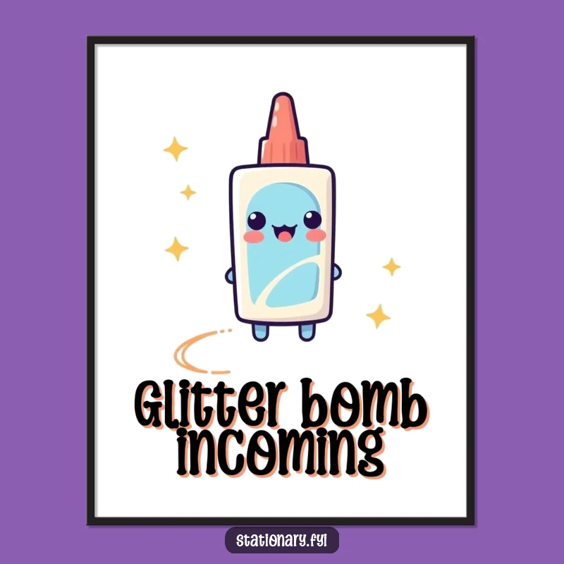Funny Glue Stick Digital Art: Instant Sparkle and Creativity for Your Walls!