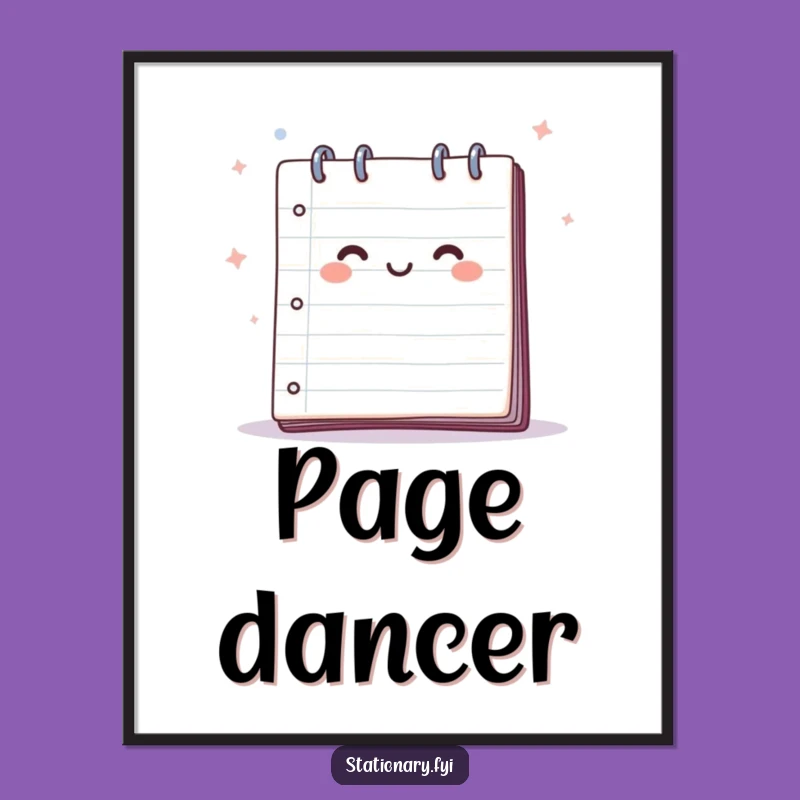 Happy Notepad Breeze Digital Art: Inspiring Stationery Humor for Walls.