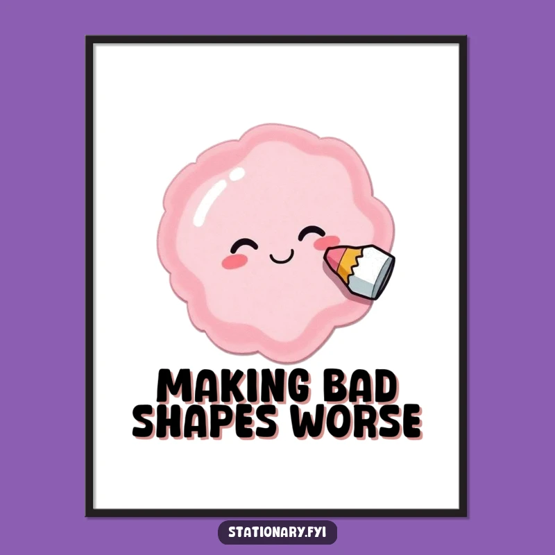 Funny Eraser Oops Digital Print - Instant Whimsy for Your Walls