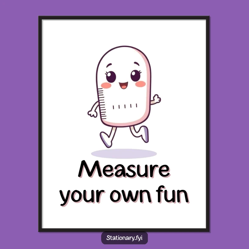 Funny Ruler Measuring Steps Digital Art - Instant Precision Decor