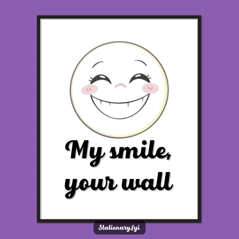 Funny Pencil Smiley Face Digital Print - Instant Artful Joy for Your Space