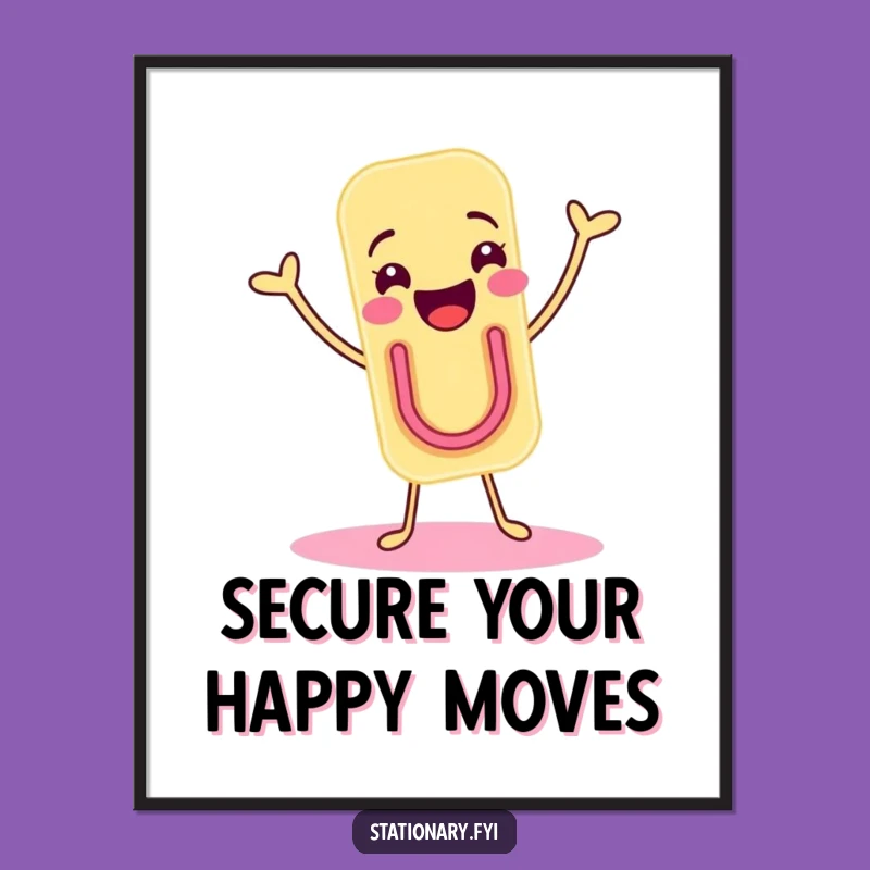 Funny Paper Clip Shimmy Digital Art - Instant Joyful Decor