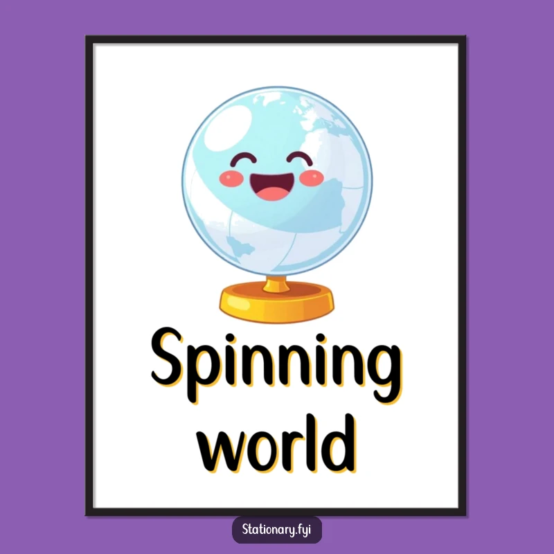 Wobbly Globe Energy Digital Art: Fun World Humor for Your Space.