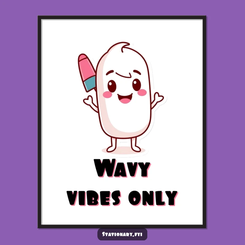 Funny Marker Digital Art, Vibrant Line Scene, Creative Decor Gift