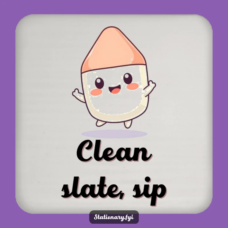 Funny Kawaii Eraser Coaster Set: Protect Surfaces with Playfulness, Cute & Funny Gift