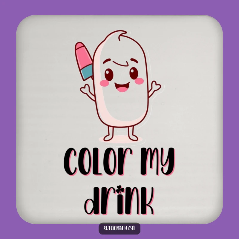 Funny Marker Coaster, Wavy Line Protection, Creative Drink Gift