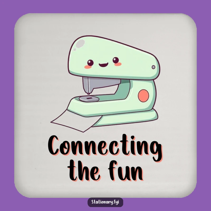 Funny Stapler Drink Coaster - Protect Surfaces with Energetic Art, Hilarious Gift for Any Table!