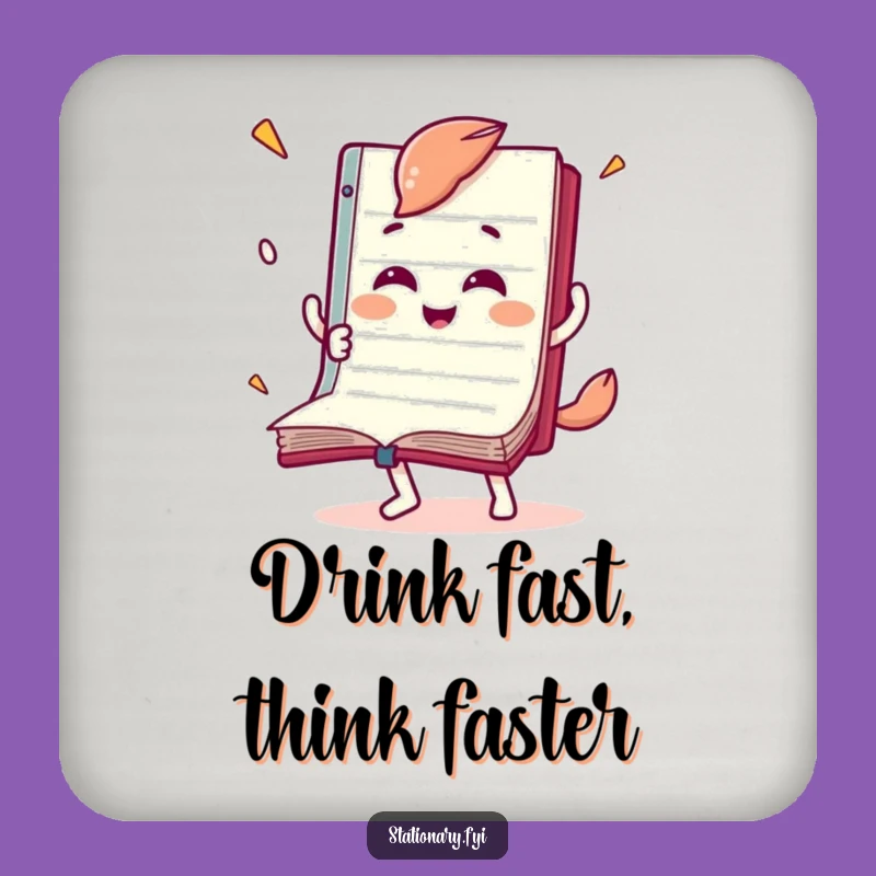 Funny Notebook Coaster: Reader's Rest, Page Flipper Style Gift