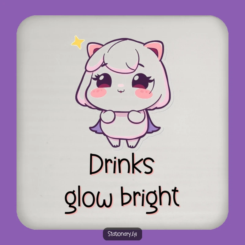 Funny Highlighter Glow Coaster - Protect Surfaces with Bright Style