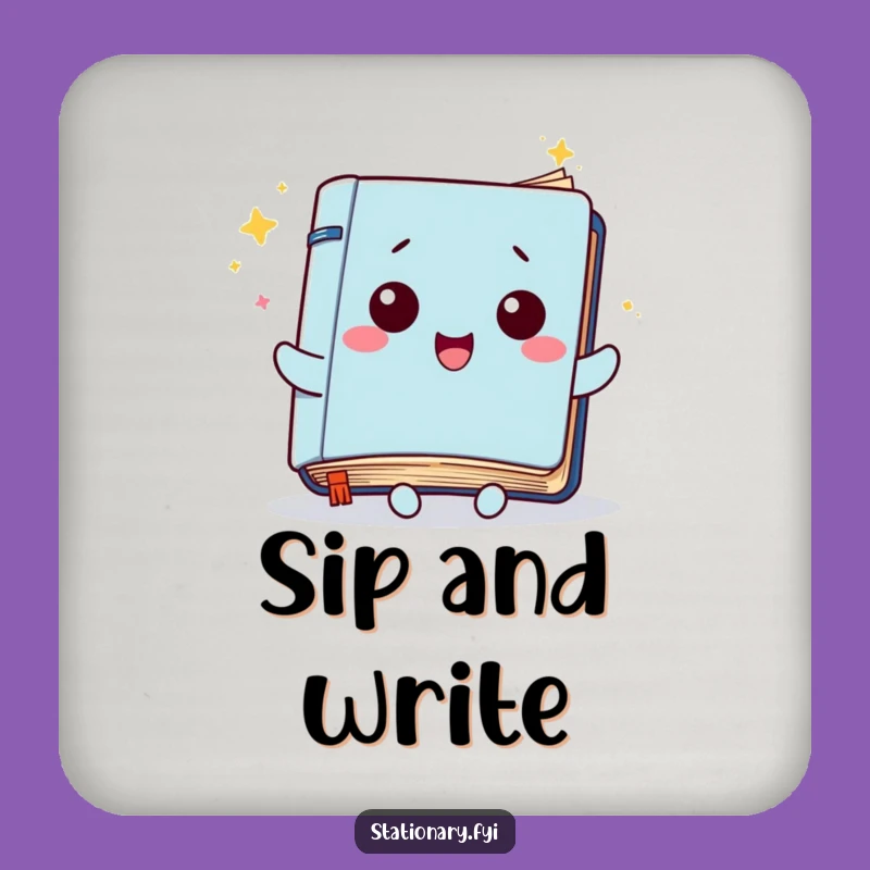 Funny Kawaii Notebook Coaster Set: Protect Surfaces with Creativity, Cute & Funny Gift