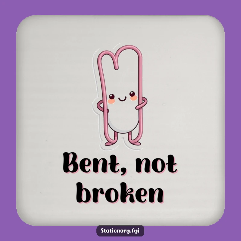 Funny Kawaii Paperclip Coaster - Hilarious Desk Protection for Your Drink