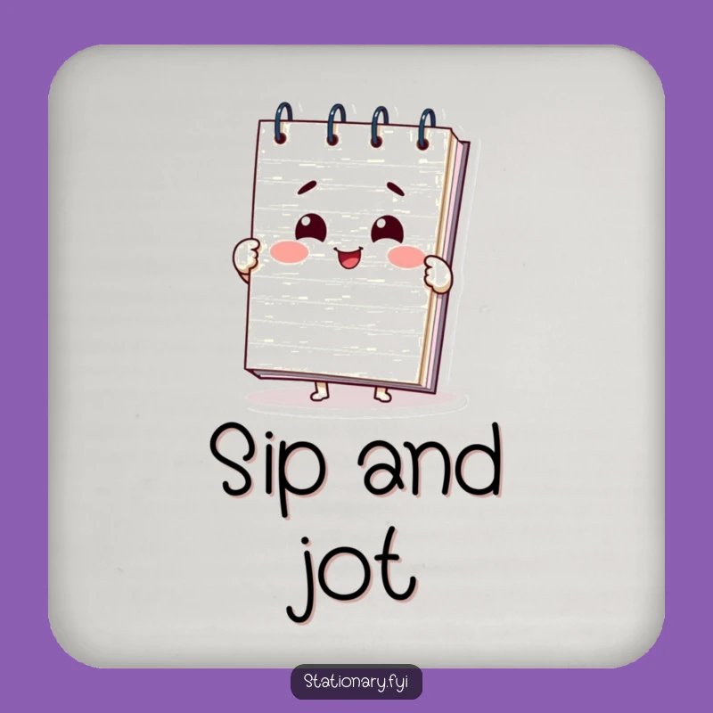 Funny Notepad Coaster: Protect Surfaces with a Cheerful Unfolding Design