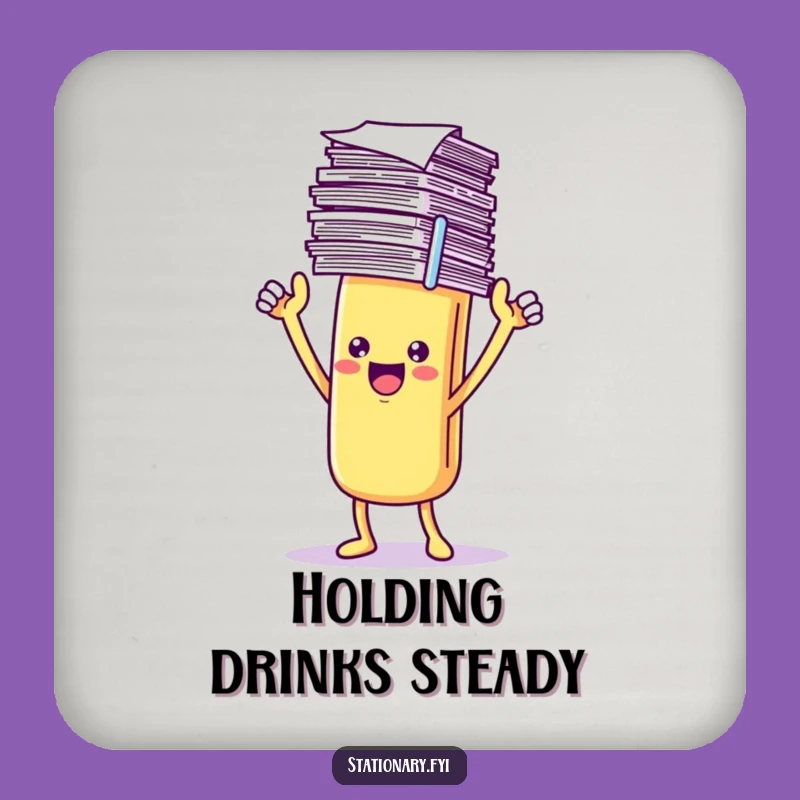 Funny Paperclip Coaster: Triumphant Protection, Chic Funny Gift