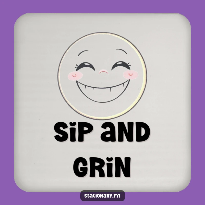 Funny Pencil Smiley Face Coaster - Protects Surfaces with Artistic Smiles