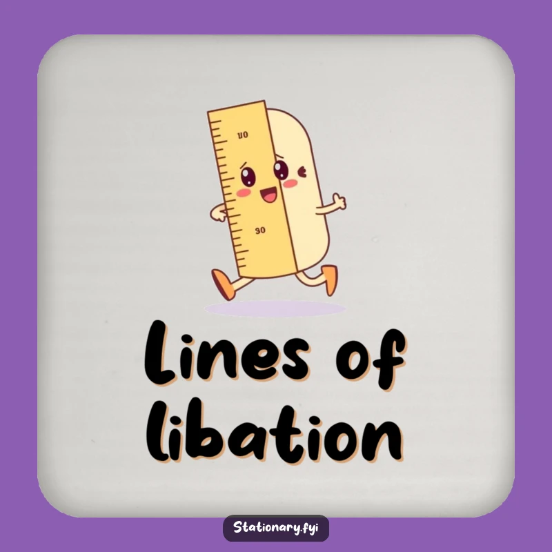 Funny Ruler Drink Coaster: A Small Gift for Precise Protection and Wit