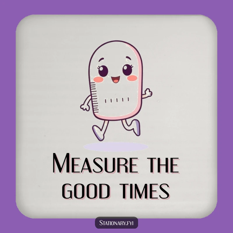 Funny Ruler Footsteps Coaster - Precise Surface Protection