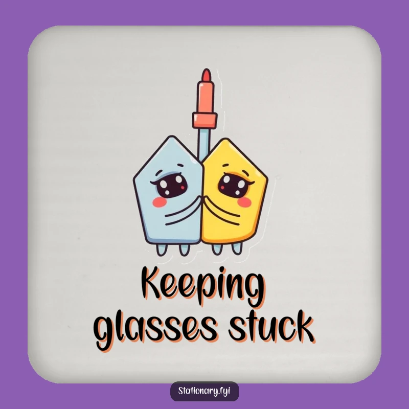 Funny Coaster Set: Unite Your Drinks with Glue Stick & Shapes