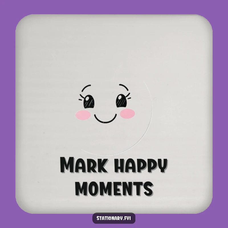 Funny Marker Smiling Face Coaster - Protect Surfaces with Art