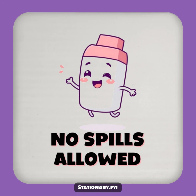 Funny Giggling Eraser Coaster - Playful Bounce Drink Protection & Humor Gift