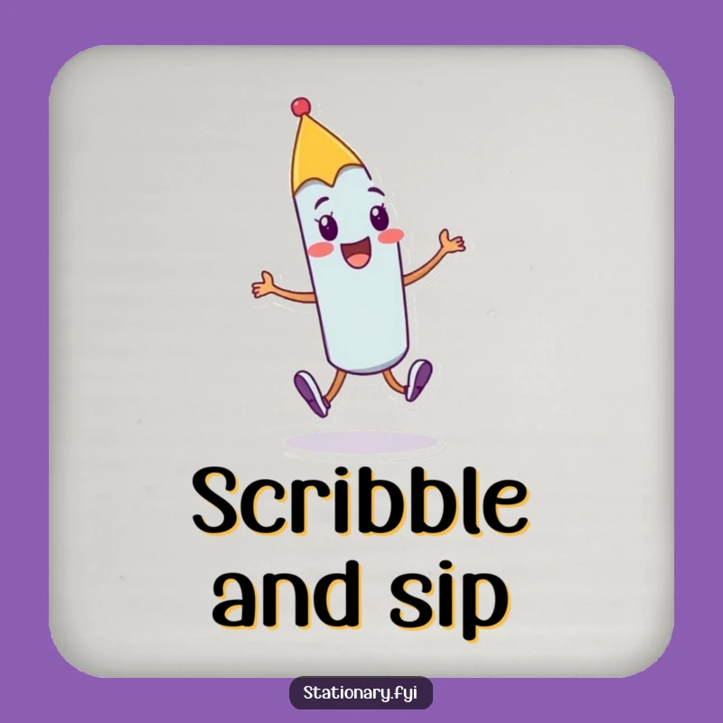 Funny Cheerful Pen Coasters: Protect Surfaces with Creative Flair, Ideal Funny Gift Set