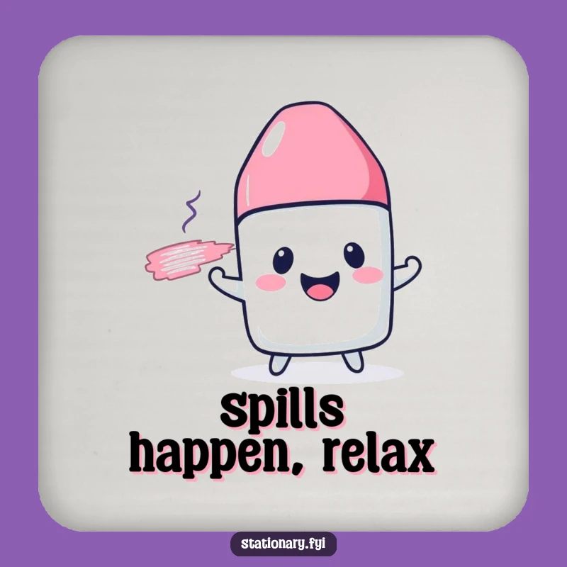 Funny Eraser Drink Coaster: A Small Gift to Protect Surfaces with Humor