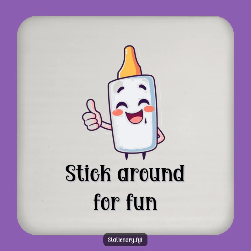 Funny Glue Stick Coaster: Giggling Protection for Your Drinks