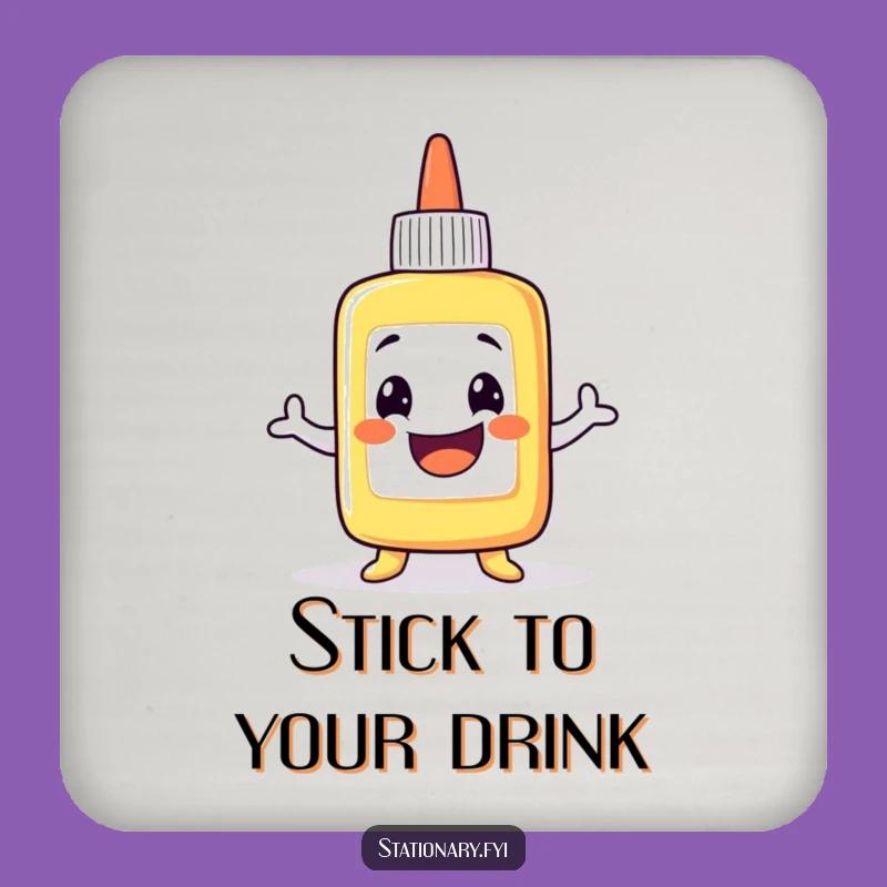 Funny Glue Wobble Coaster: Protect Surfaces with Sticky Style