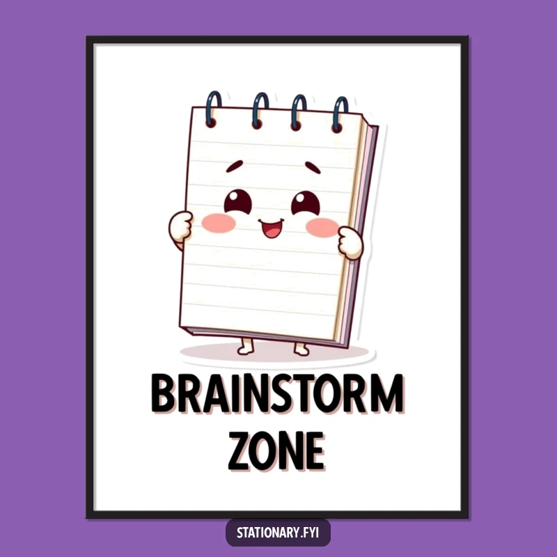 Funny Notepad Poster: Brighten Your Space with Cheerful Organization Art