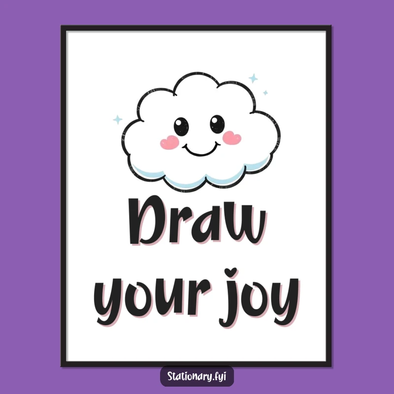 Funny Kawaii Marker Poster: Bring Cheerful Art to Your Walls